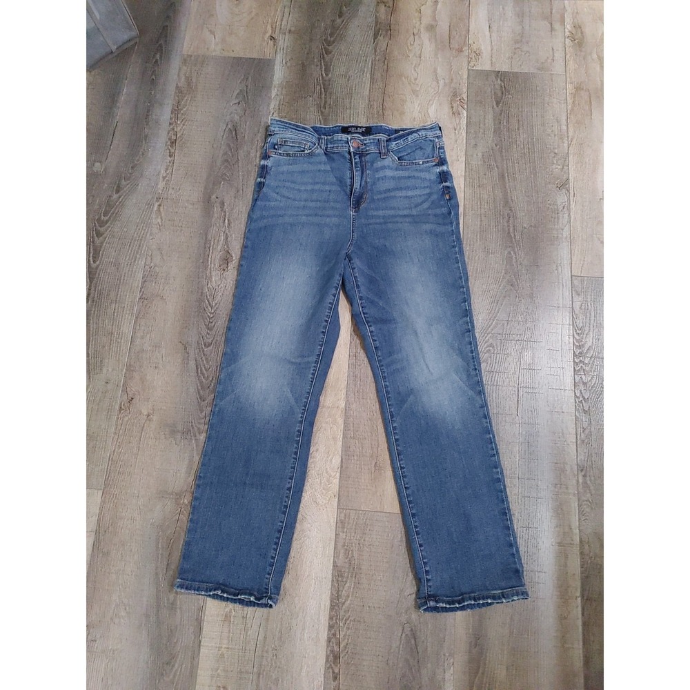 Judy Blue Women's Junior Jeans Straight Fit Med Wash Size 11/30 Denim Distressed